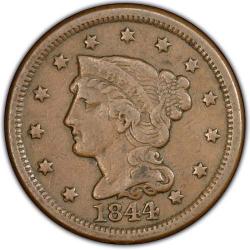 1853 Braided Hair Large Cent VF20